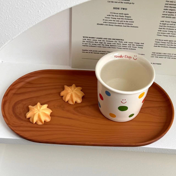 Ovalus padėklas su medžio raštu, namų naudojimui, papuošalų demonstravimui, arbatai ir kavai bei desertams, kinų stiliaus, įmonės dovana