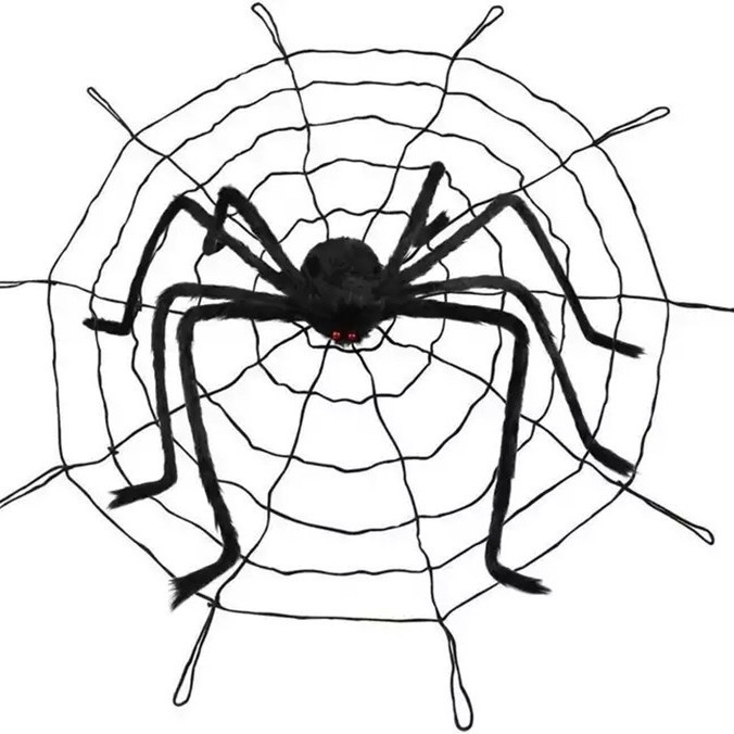 Halloween plišani pauk dekoracija, 50 cm, za bar i KTV