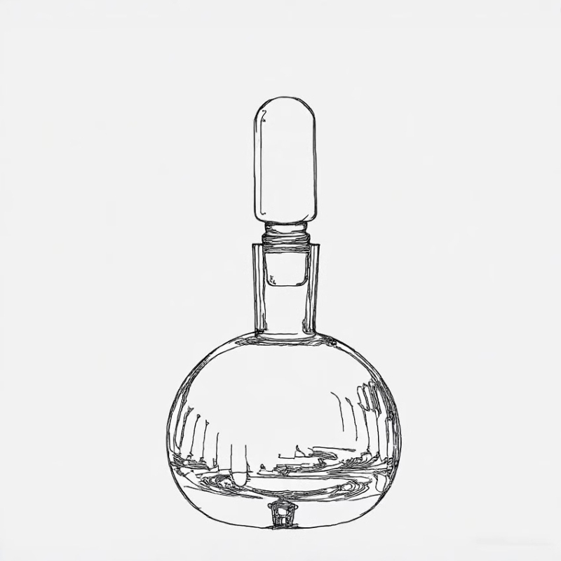 Set za piće — staklena boca za whisky, moderni minimalistički stil, lansiranje 2024, vrhunska kvaliteta