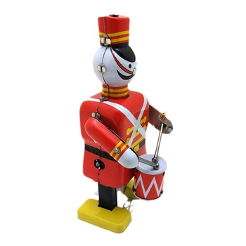 Tinplate figura MS250 – Britanski vojnici koji sviraju bubnjeve, dekor za dom i bar, darovni ukras spreman za darivanje