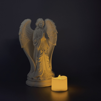 Anđeo noćno svjetlo s držačem za čajnu svijeću – 3D-model PLA, europski stil, Sjeverna Amerika