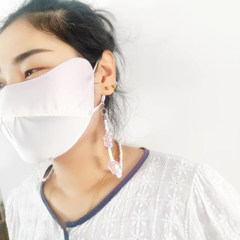 Bērnu masku un brillīšu ķēdīte – ziedu raksts, akril, zieda forma, stils: bērni, dabīgs, polēta apdare