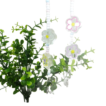 Bērnu masku un brillīšu ķēdīte – ziedu raksts, akril, zieda forma, stils: bērni, dabīgs, polēta apdare