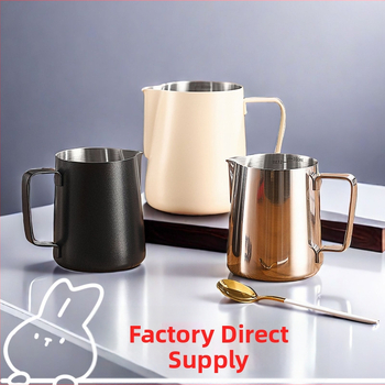 XJ Nerūdijančio plieno latte art pilstymo puodelis su snapeliu ir matavimo skale, 200 g