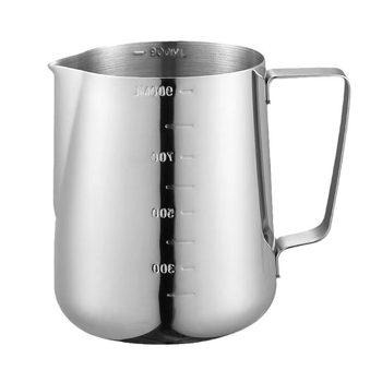 XJ Ανοξείδωτο ατσάλι latte art κούπα με στόμιο ρίψης και κλίμακα μέτρησης, 200 g