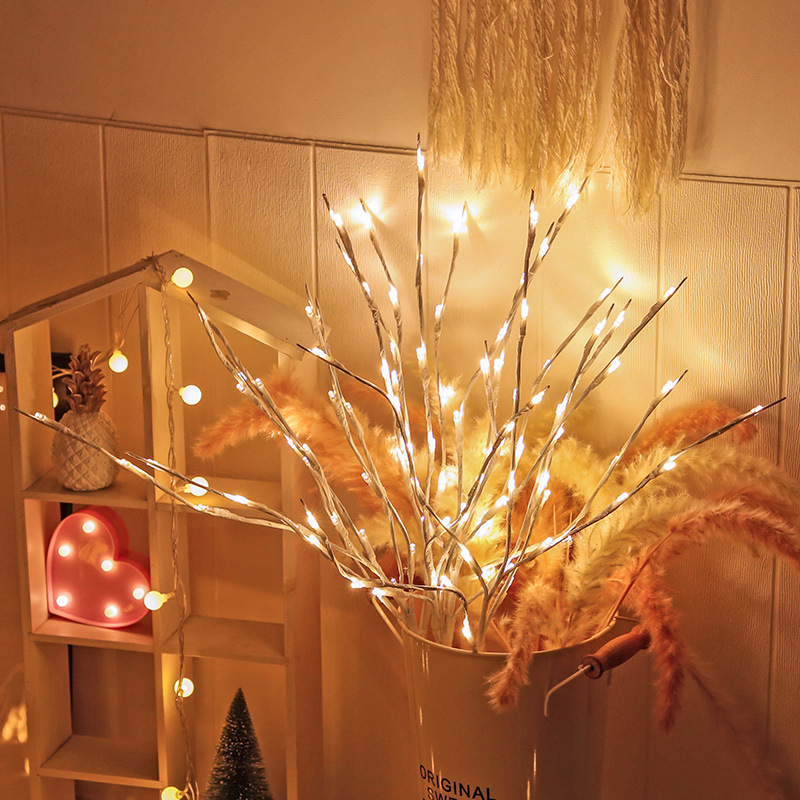 LED ág világítás dekorációhoz, Mullinsen chip, 20 LED, IP43, akkumulátoros, 3W