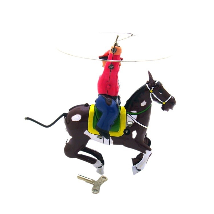 Kovboj tematikájú, köszöntő fém dekoráció - tin toy bár/étteremhez; anyag: fém (tinplate); csomagolás: karton; ajándék: diplomaosztó, költözés, parti.