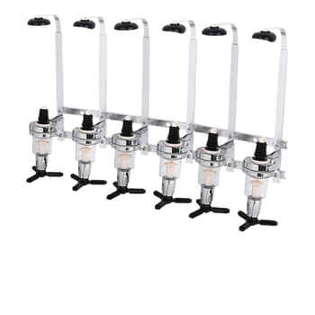 6-glasni zidni stalak za vino s izlijevanjem, nehrđajući čelik, nordijski jednostavan stil, predstavljen 2018