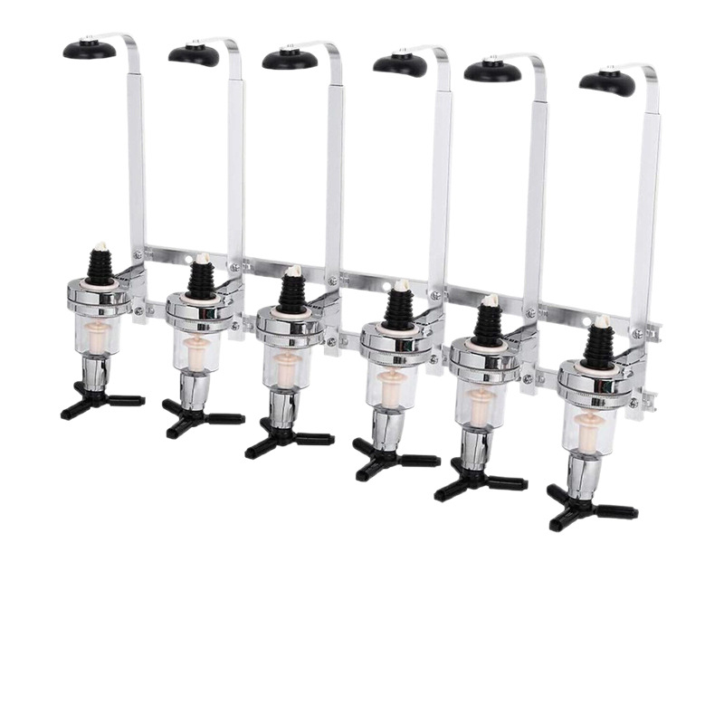 6-glasni zidni stalak za vino s izlijevanjem, nehrđajući čelik, nordijski jednostavan stil, predstavljen 2018