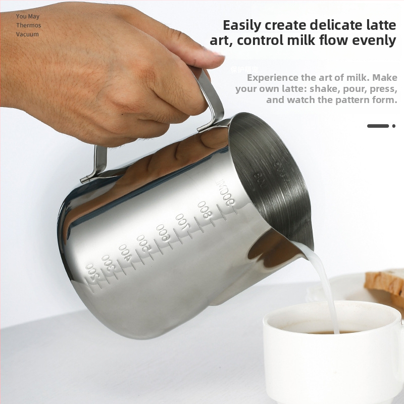 Nerūdijančio plieno latte art puodelis, šiuolaikinis stilius, lazerio graviruotas logotipas, 200 g, popierinė dėžutė