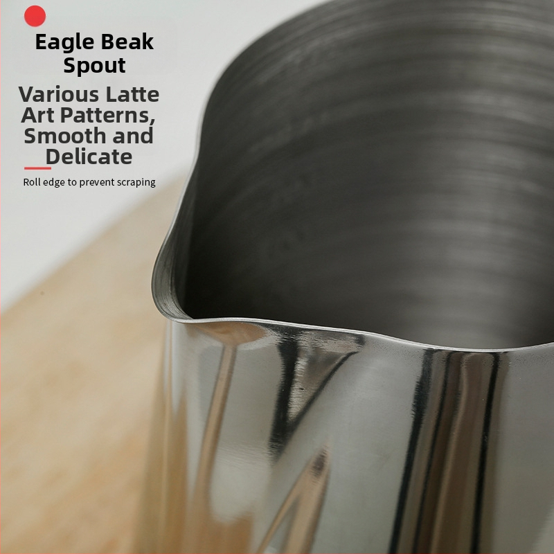 Nerūdijančio plieno latte art puodelis, šiuolaikinis stilius, lazerio graviruotas logotipas, 200 g, popierinė dėžutė