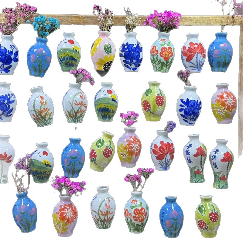 Magnet za frižider, mini vaza, keramika, Mu jia, šifra proizvoda DD1023056601