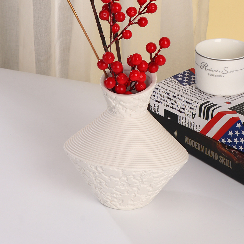 Vază din porțelan ceramic, design modern minimalist, potrivită pentru aranjamente hidroponice și decor în living, cadou pentru nunți, zile de naștere și inaugurări, de asemenea potrivită ca un cadou de afaceri