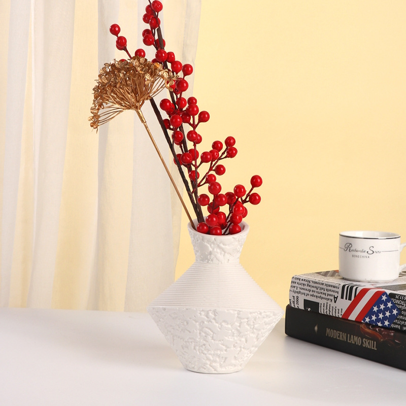 Vază din porțelan ceramic, design modern minimalist, potrivită pentru aranjamente hidroponice și decor în living, cadou pentru nunți, zile de naștere și inaugurări, de asemenea potrivită ca un cadou de afaceri