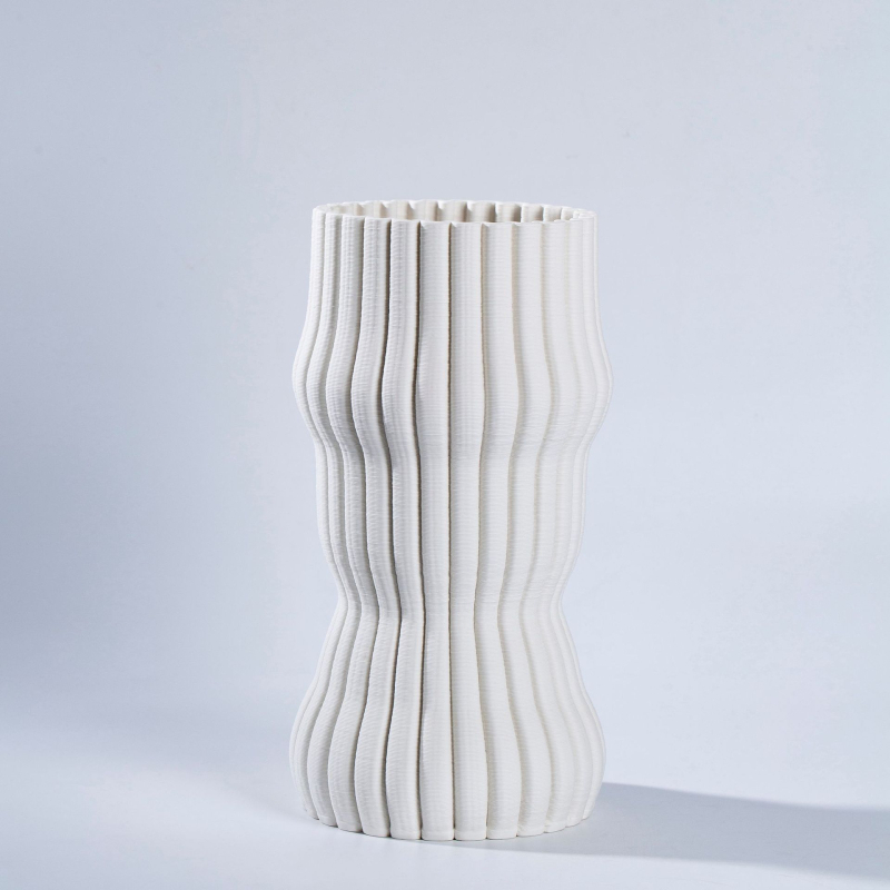 Vază din porțelan, design origami 3D, decor în stil chinezesc, ambalare individuală în pungă PP