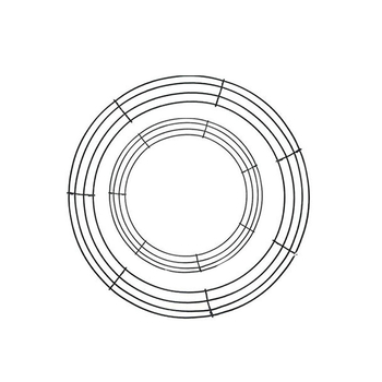 Cadru circular din sârmă pentru flori, cunună de viță, decorațiune de Crăciun (Material: Iron Art; Stil: American; Finisaj: Baking Paint; Nr. art.: 012; Export transfrontalier exclusiv)