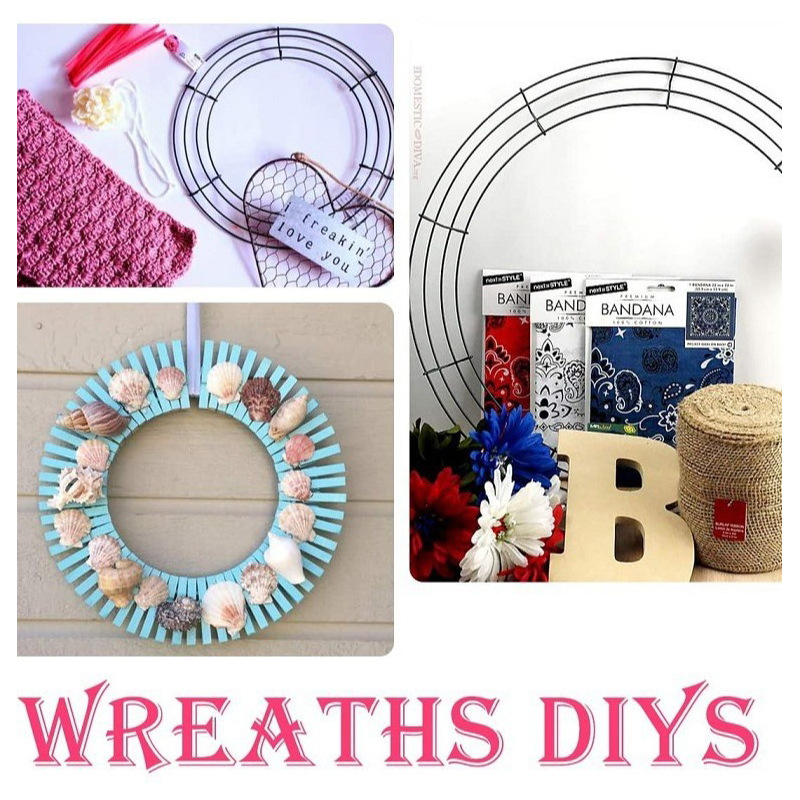 Cadru circular din sârmă pentru flori, cunună de viță, decorațiune de Crăciun (Material: Iron Art; Stil: American; Finisaj: Baking Paint; Nr. art.: 012; Export transfrontalier exclusiv)