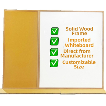 Emalēta dēļa ar koka rāmi un korķi rakstīšanai un bērnu grafitiem, klases sienas dekors