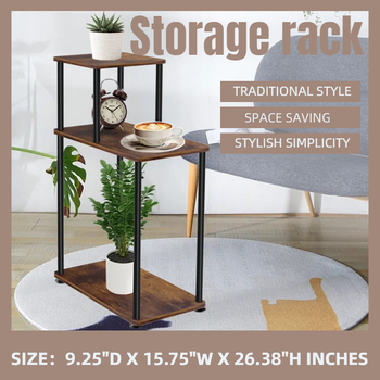 Триетажна стелаж-масичка с метална рамка – модерен стил, повърхност от изкуствена дъска, персонализируема