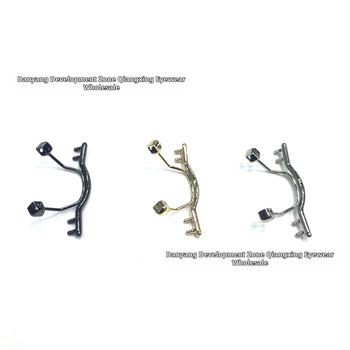 Fém középső híd tartozék keret nélküli szemüveghez - modell: dupla, orrszegcsont-támasz