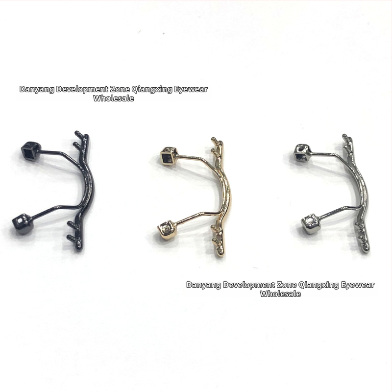 Vidējā balsta aksesuārs bezrāmju brillēm - metāls, modelis dubultais, deguna spilventiņa atbalsts