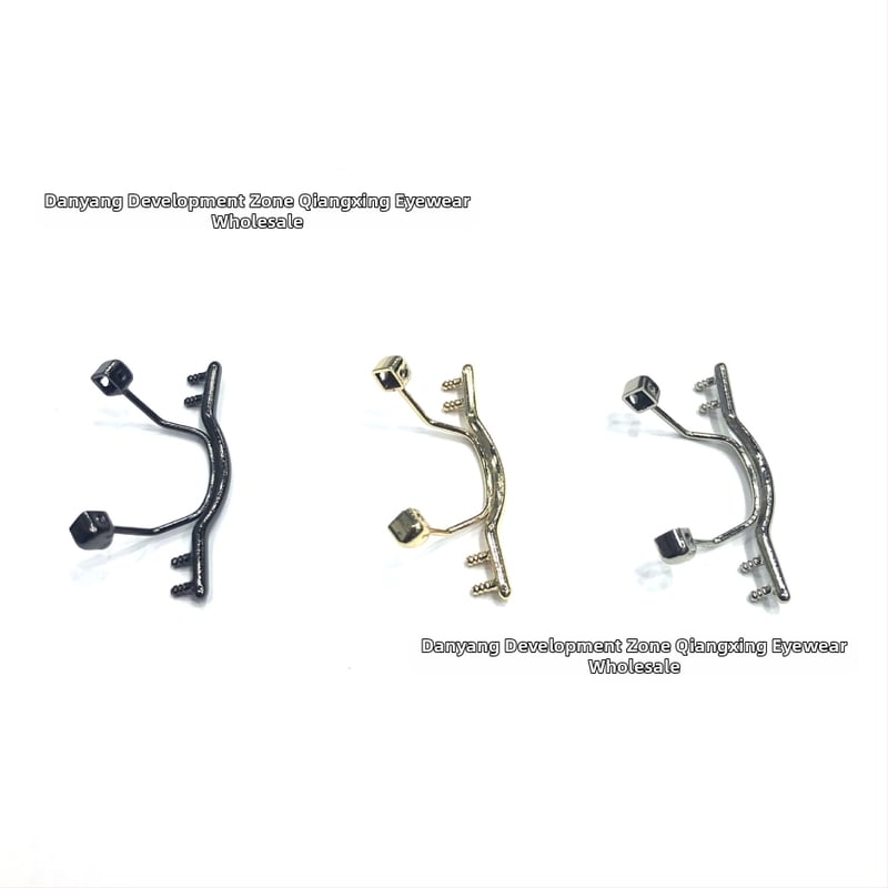 Fém középső híd tartozék keret nélküli szemüveghez - modell: dupla, orrszegcsont-támasz