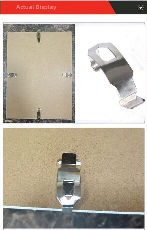 Keret nélküli fém hátlap fényképtartóhoz, rugós klipekkel rögzítés, Deheng márka, stancolás technika, nappali dekoráció