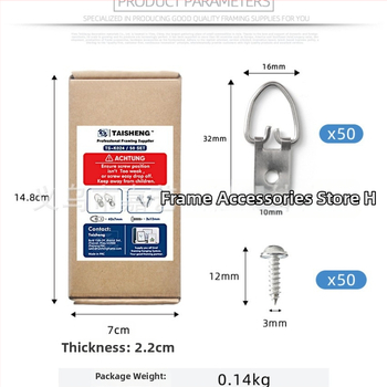 Jiayi metalo pakabinimo žiedų komplektas, elektroplakavimas, pritaikomas dekoratyvinėms paveikslams ir rėmams