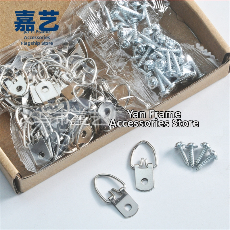 Jiayi metalo pakabinimo žiedų komplektas, elektroplakavimas, pritaikomas dekoratyvinėms paveikslams ir rėmams