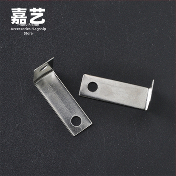 Cod de colț metalic pentru ramă foto — electroplacat, unghi drept, gaură dublă, accesoriu personalizabil, ambalaj în pungă