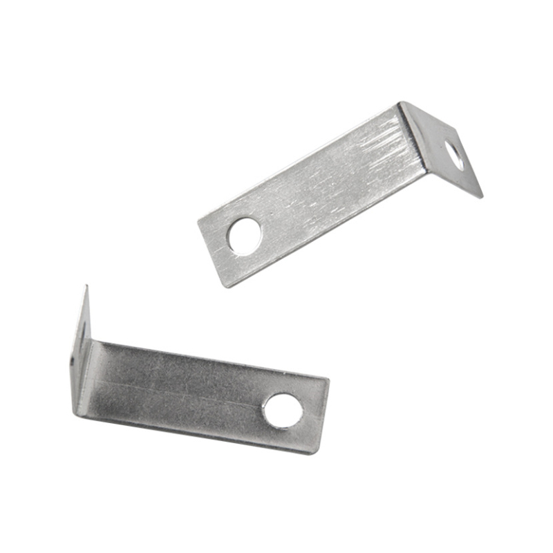 Cod de colț metalic pentru ramă foto — electroplacat, unghi drept, gaură dublă, accesoriu personalizabil, ambalaj în pungă