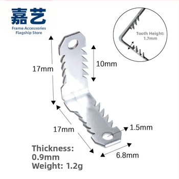 Metalni kutni kod za fiksiranje ramova, 6.8 mm, Jiayi