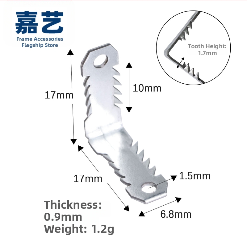 Metalni kutni kod za fiksiranje ramova, 6.8 mm, Jiayi