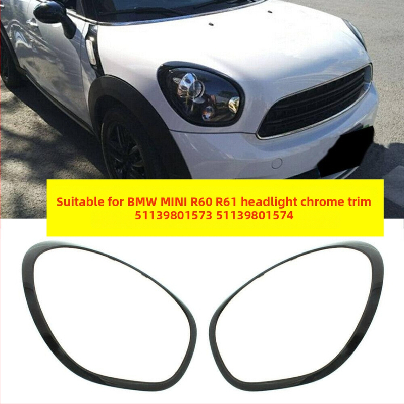 ABS medžiagos priekinio žibinto apdailos rėmas BMW MINI R60/R61 su sagtimi, dalies nr. 51139801573/51139801574