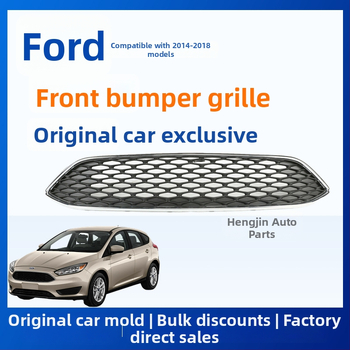 Ford Focus 2015-2018 Viršutinė grotelė su odos tekstūros tinkleliu, ABS plastikas, montavimas buferio srityje, MK3, Priedas 1875314