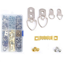 270 vnt. geležinių dantinių pakabų komplektas fotografijų rėmams pakabinti