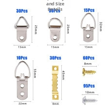 270 vnt. geležinių dantinių pakabų komplektas fotografijų rėmams pakabinti