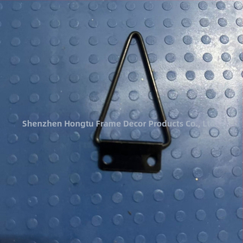 Geležinis foto rėmo kabliukas su trikampiu galiniu kabliu, elektroplatintas, šiuolaikinis minimalistinis stilius, tinkamas svetainei, miegamajam, studijai ir įėjimui