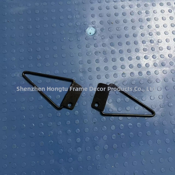 Geležinis foto rėmo kabliukas su trikampiu galiniu kabliu, elektroplatintas, šiuolaikinis minimalistinis stilius, tinkamas svetainei, miegamajam, studijai ir įėjimui