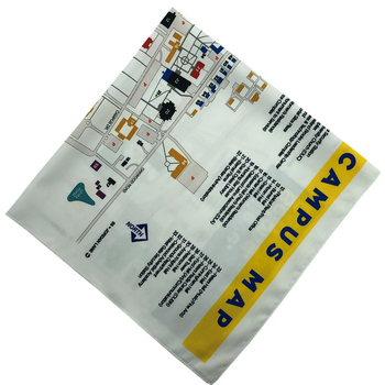 Négyzet alakú poliészter turbán, rácsmintázatú nyomtatás, dekoratív, testre szabható