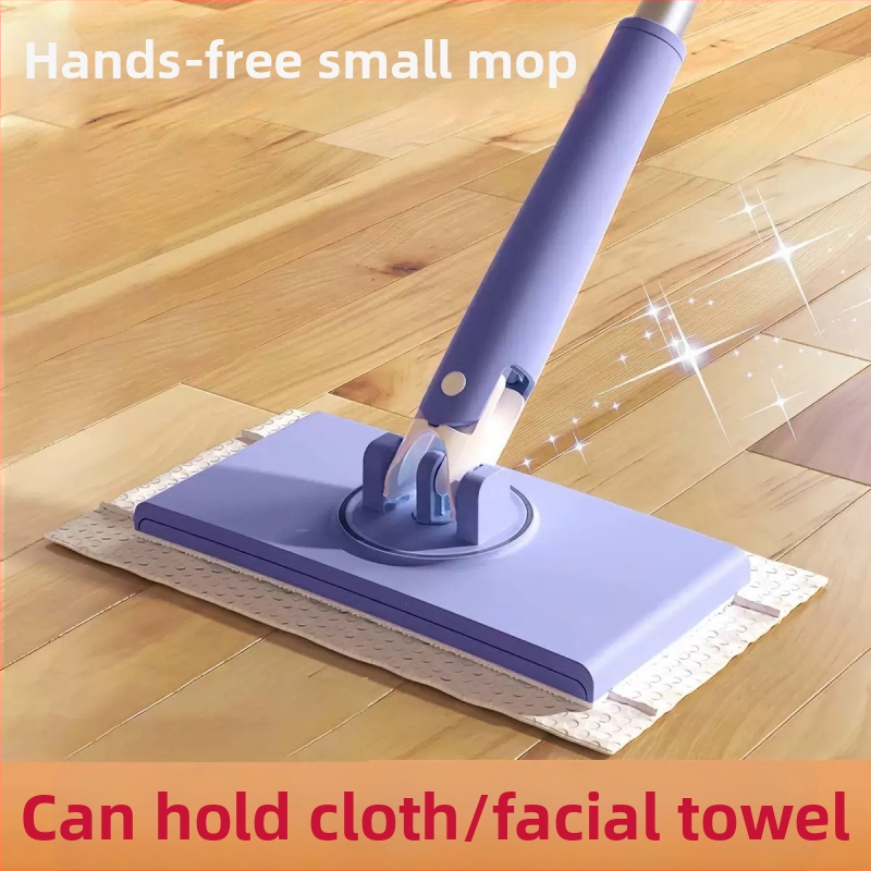 Mikropluošto mopas su plastmasine lazdele – slydimo išspaudimo mechanizmas, 50–60% išspaudimas, apkrova 10 kg, plokščia galva