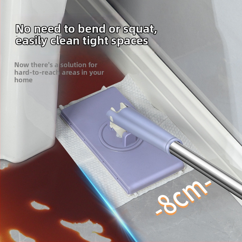 Mikropluošto mopas su plastmasine lazdele – slydimo išspaudimo mechanizmas, 50–60% išspaudimas, apkrova 10 kg, plokščia galva