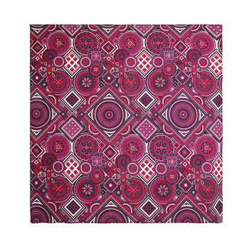 Bavlnený turbán, štvorcový šál s mriežkou, potlač