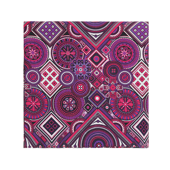 Bavlnený turbán, štvorcový šál s mriežkou, potlač