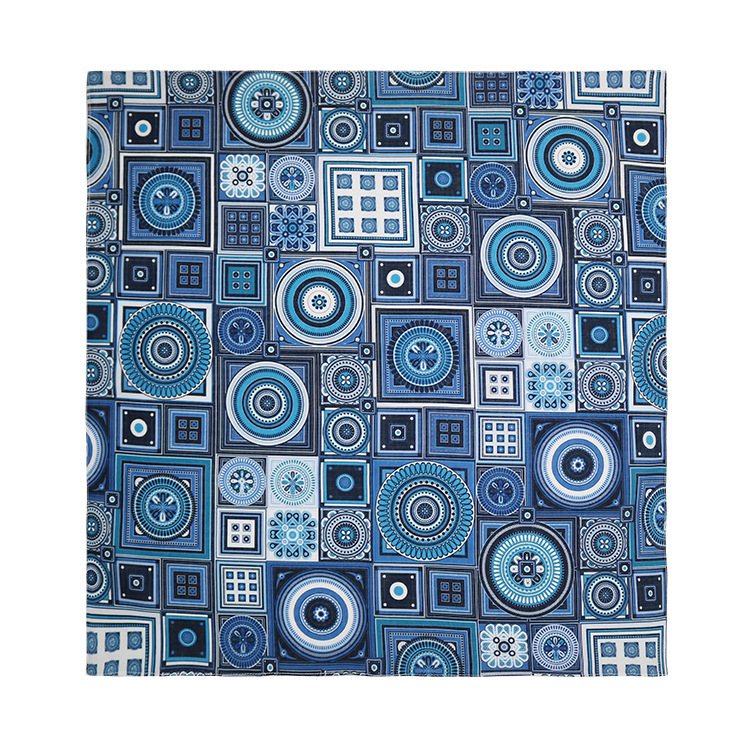 Bavlnený turbán, štvorcový šál s mriežkou, potlač