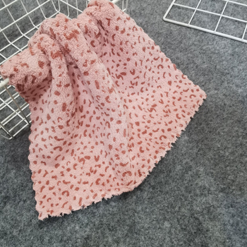 Prosoape de mâini pentru copii din fleece coral, pătrat mic, 25 g, absorbție 0–5 s, logo tipărit, set de 5 bucăți