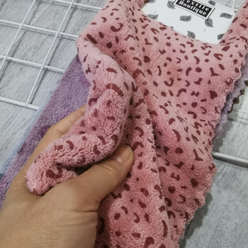 Prosoape de mâini pentru copii din fleece coral, pătrat mic, 25 g, absorbție 0–5 s, logo tipărit, set de 5 bucăți