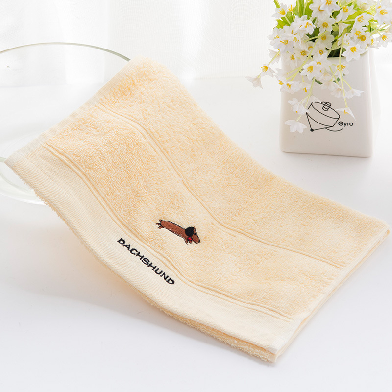 Детска кърпа за лице от чист памук, попивателна, бродирана, марка Grace/Jielia