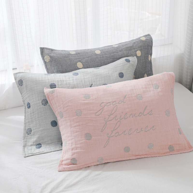 Medvilninis pagalvės rankšluostis, keturių sluoksnių marlė, japonų stilius, logotipo spauda, pritaikytas apdorojimas