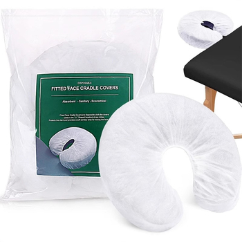 Vienreizējās lietošanas netkanā spilvena pārvalka skaistumkopšanas masāžai pie gultas, eliptiskā forma, 20 gsm, 2400 gb./kaste